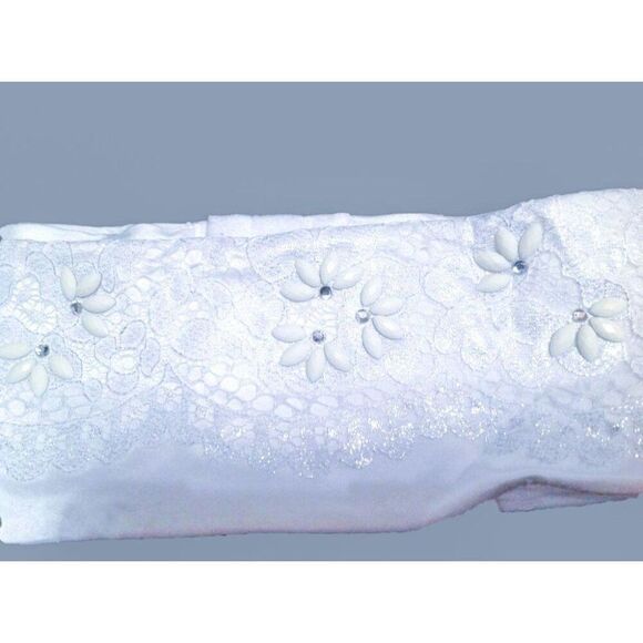 Bridal white VS beaded satin waist cincher xs/sm - Picture 4 of 7